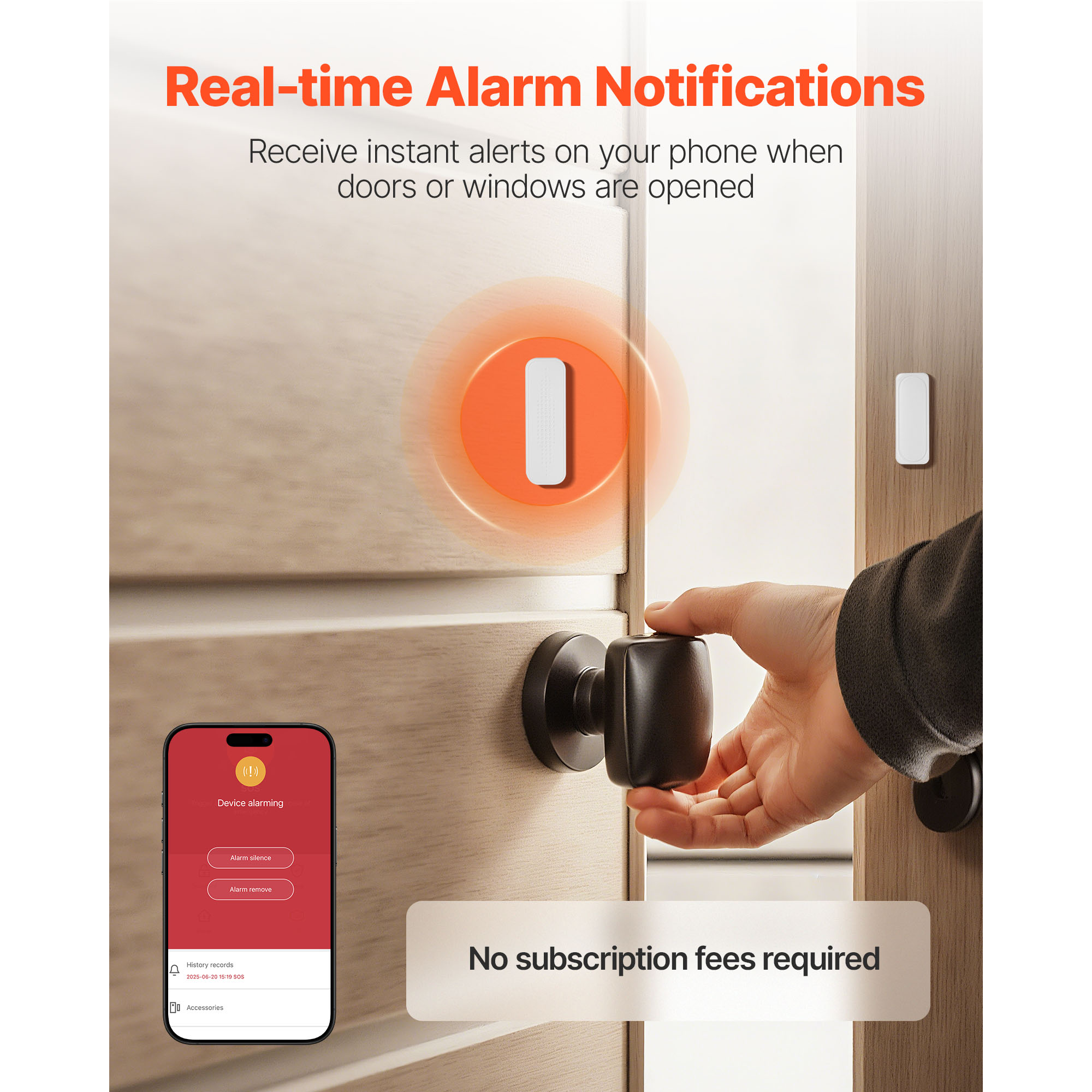 Uimoso Wireless Doorbell System with Video and Contact Sensor Alarm
