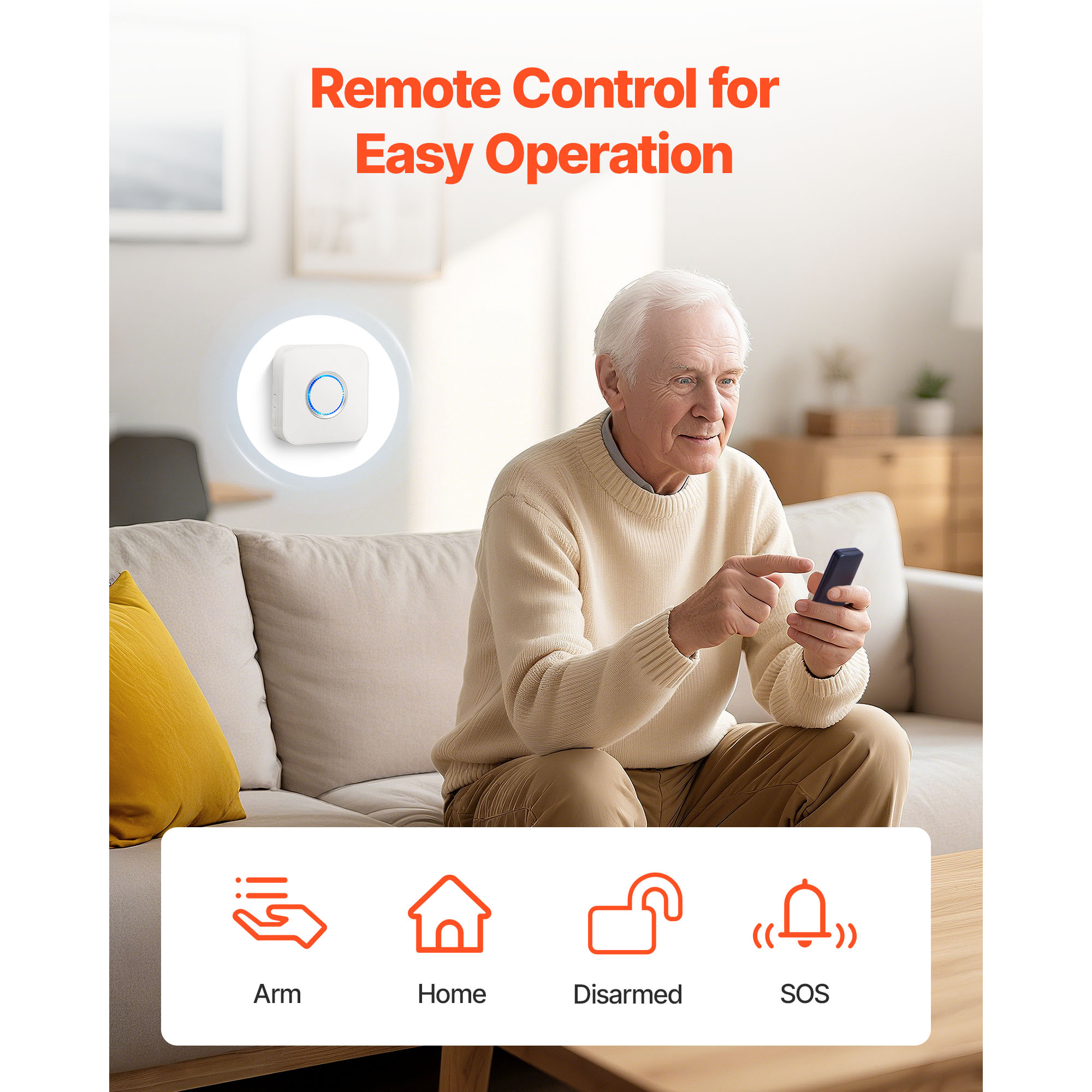 Uimoso Wireless Doorbell System with Video and Contact Sensor Alarm