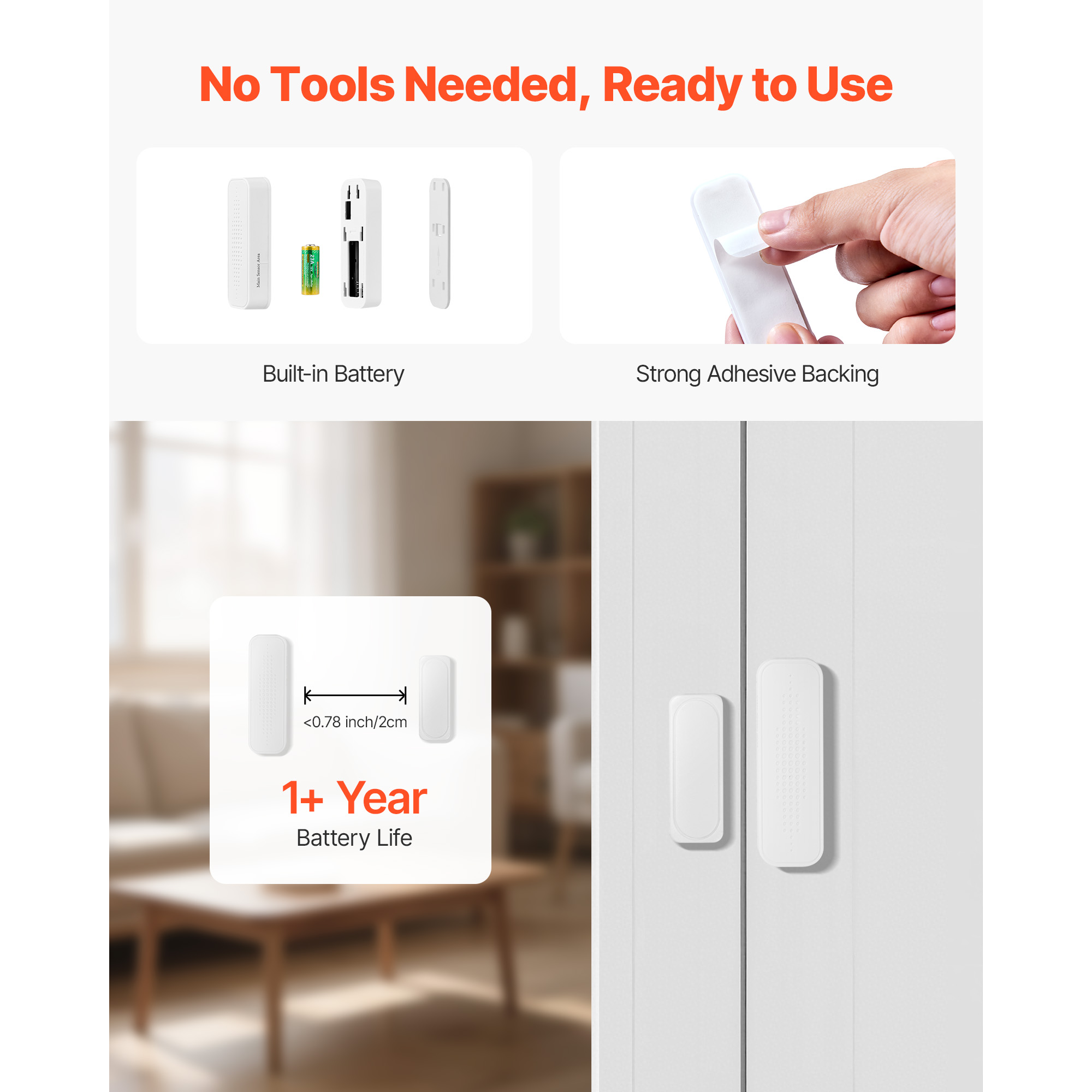 Uimoso Wireless Doorbell System with Video and Contact Sensor Alarm