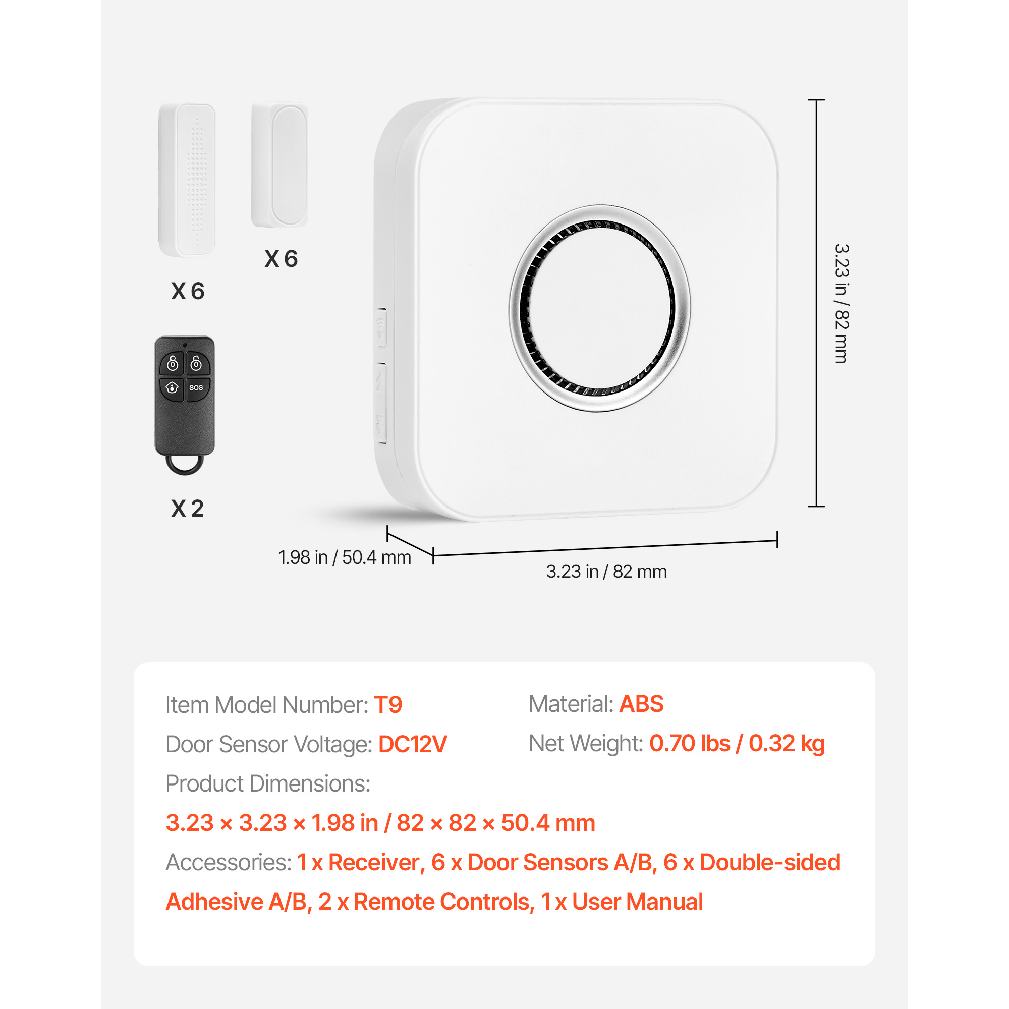 Uimoso Wireless Doorbell System with Video and Contact Sensor Alarm