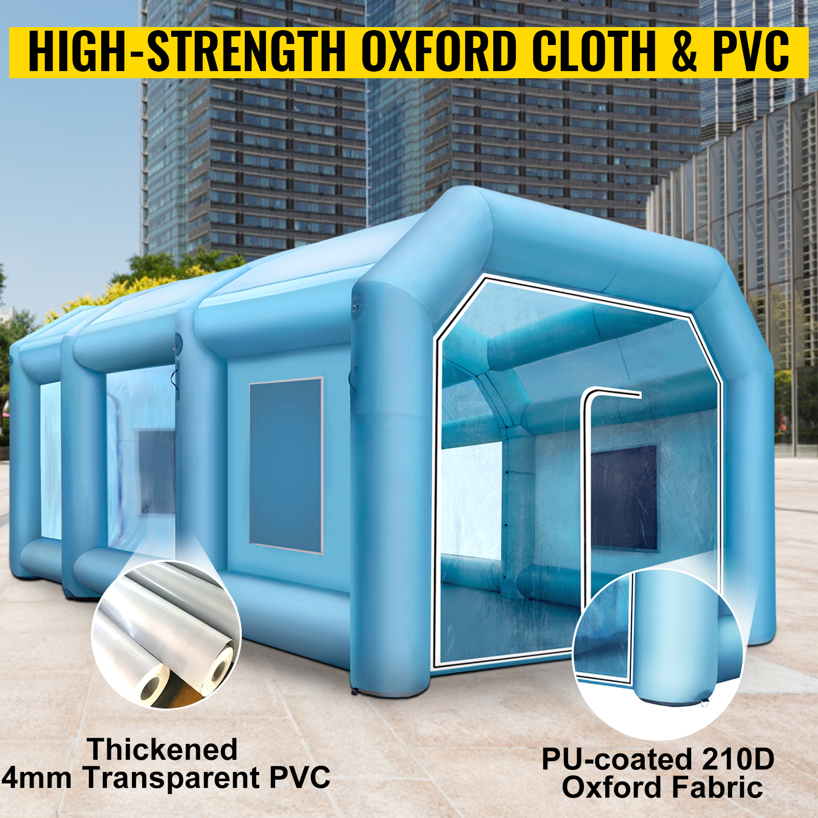 VEVOR Inflatable Paint Booth, 28x16x11ft Inflatable Spray Booth, High  Powerful 750W+950W Blowers Spray Booth Tent, Car Paint Tent Air Filter  System for Car Parking Tent Workstation Motorcycle Garage