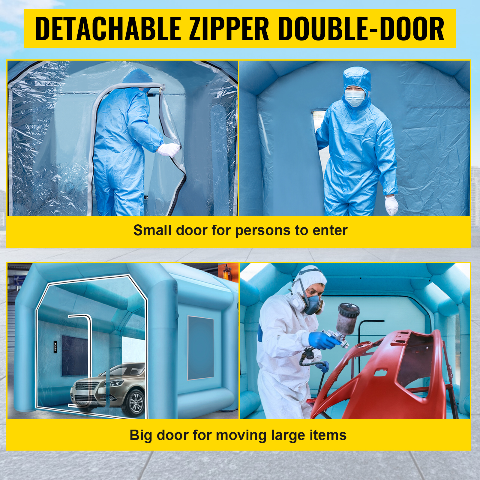 Portable Inflatable Paint Booth Mobile Car Spray Booth 26x13x10 Ft