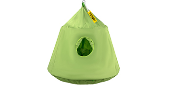 VEVOR Hanging Tree Tent, Max.440lbs Capacity Tree Tent Swing, Hangout Hugglepod with LED Rainbow Decoration Light Inflatable Cushion, Ceiling Hammock Tent Suit for Kids & Adult Indoor Outdoor Green
