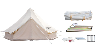 VEVOR Tente de Yourte 16,4 Pieds / 5M Tente en Toile de Coton avec Poêle  Mural Veste Glamping Tente Cloche Imperméable pour la Famille Camping  Chasse en Plein Air en 4 Saisons 