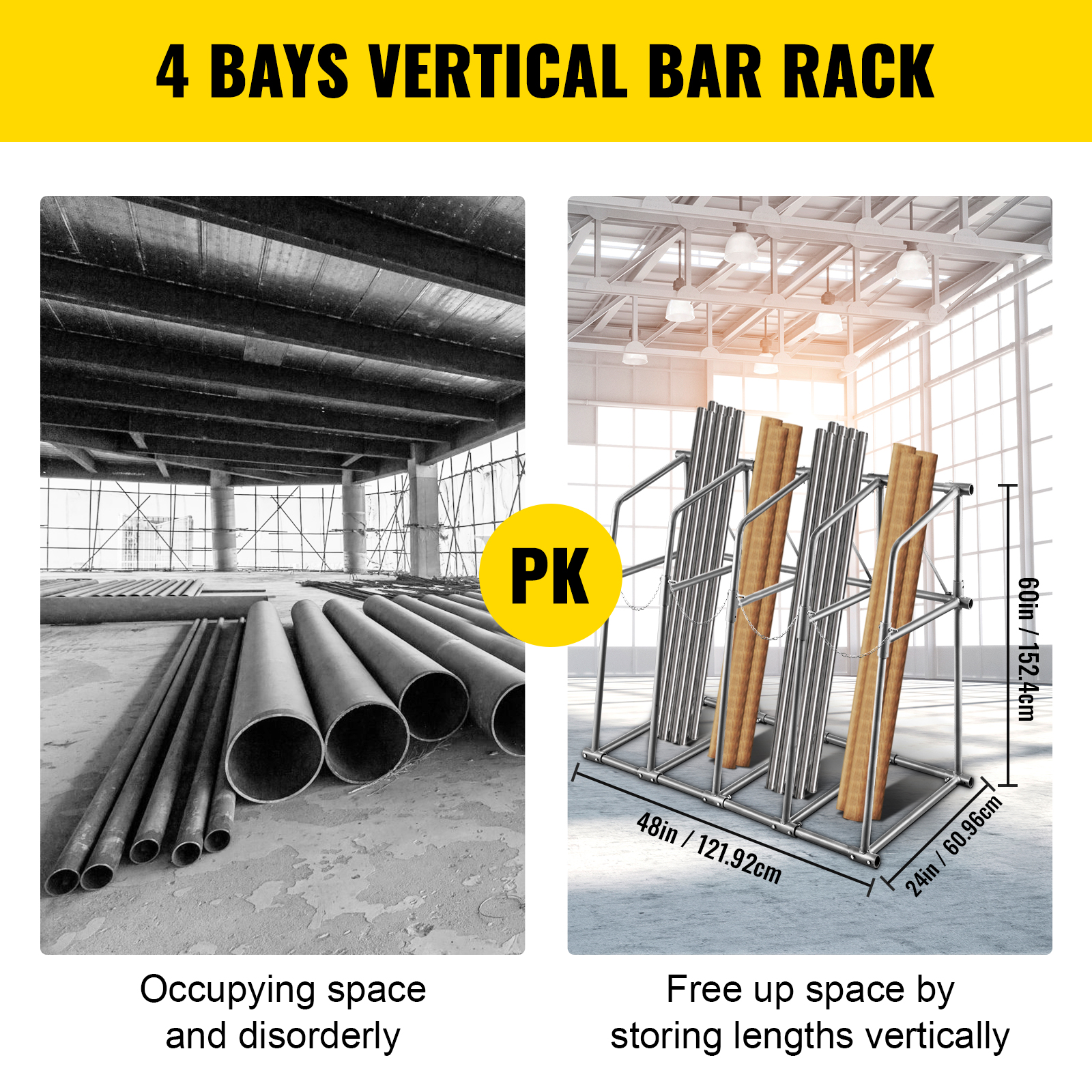 VEVOR Vertical Bar Rack, 48