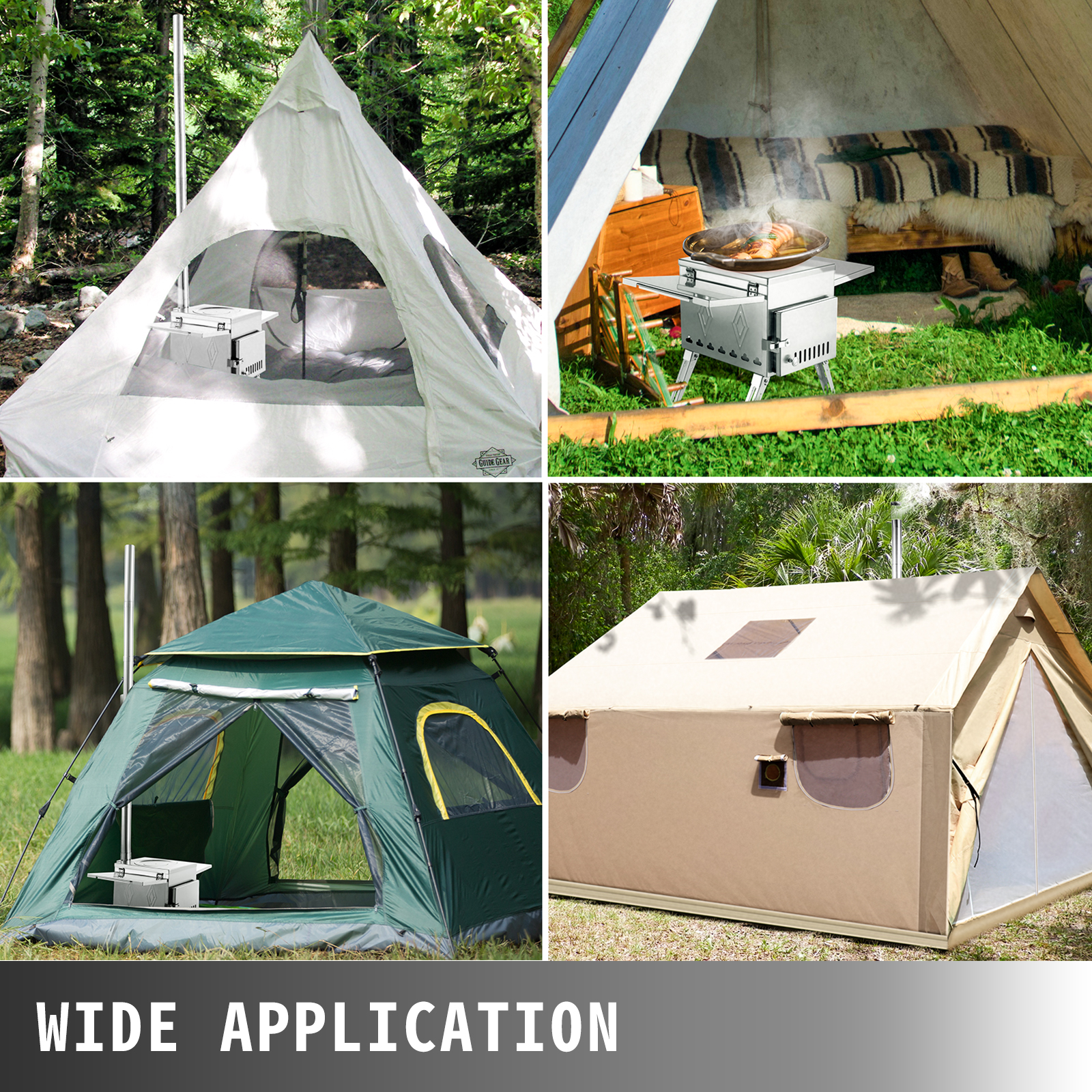 POÊLE À BOIS de Camping Portable, poêle de Camping en plein air