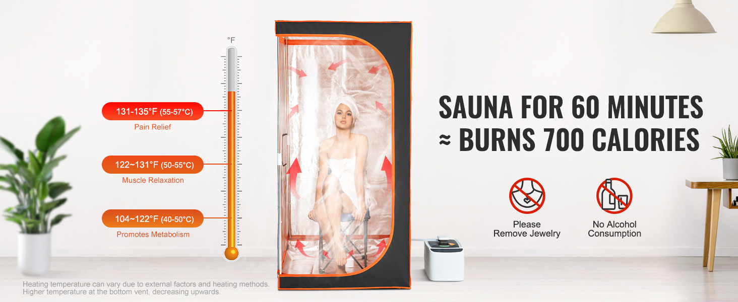 VEVOR VEVOR Manta de sauna para desintoxicación, sauna portátil de  infrarrojos lejanos para el hogar, bolsa de sauna Oxford con orificios para  brazos y calefacción de fibra de carbono, temperatura ajustable de