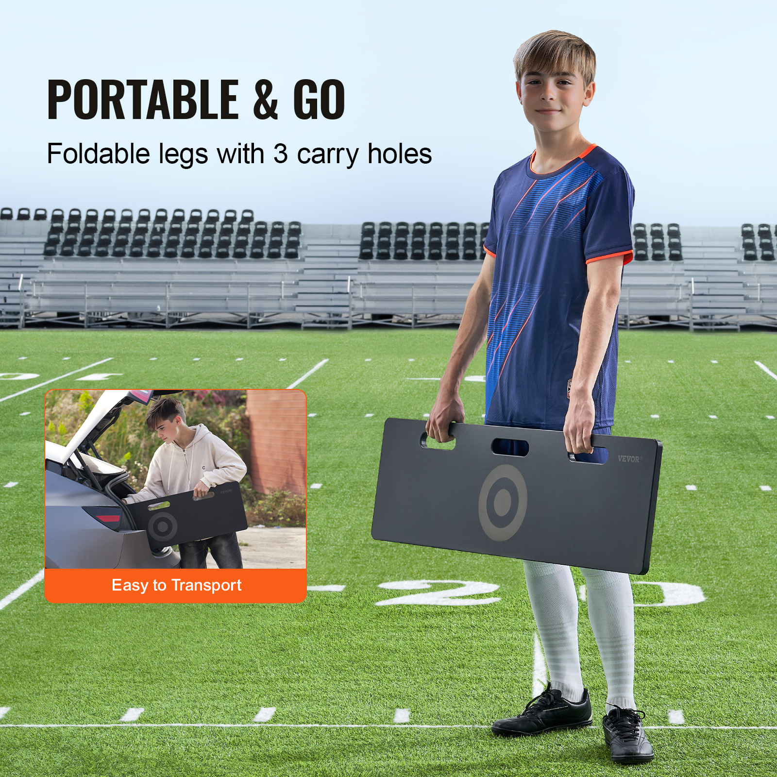 Soccer Rebounder Board/Net 32X12"-7x7' Kick-Back Portable Football Training Gift - Picture 18 of 86