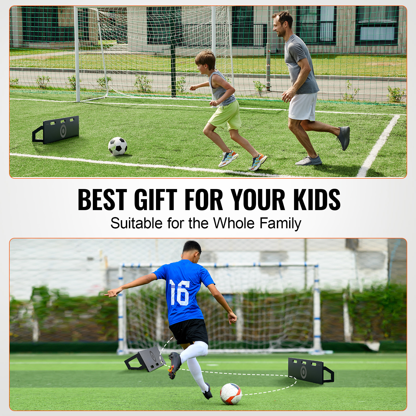 Soccer Rebounder Board/Net 32X12"-7x7' Kick-Back Portable Football Training Gift - Picture 20 of 86