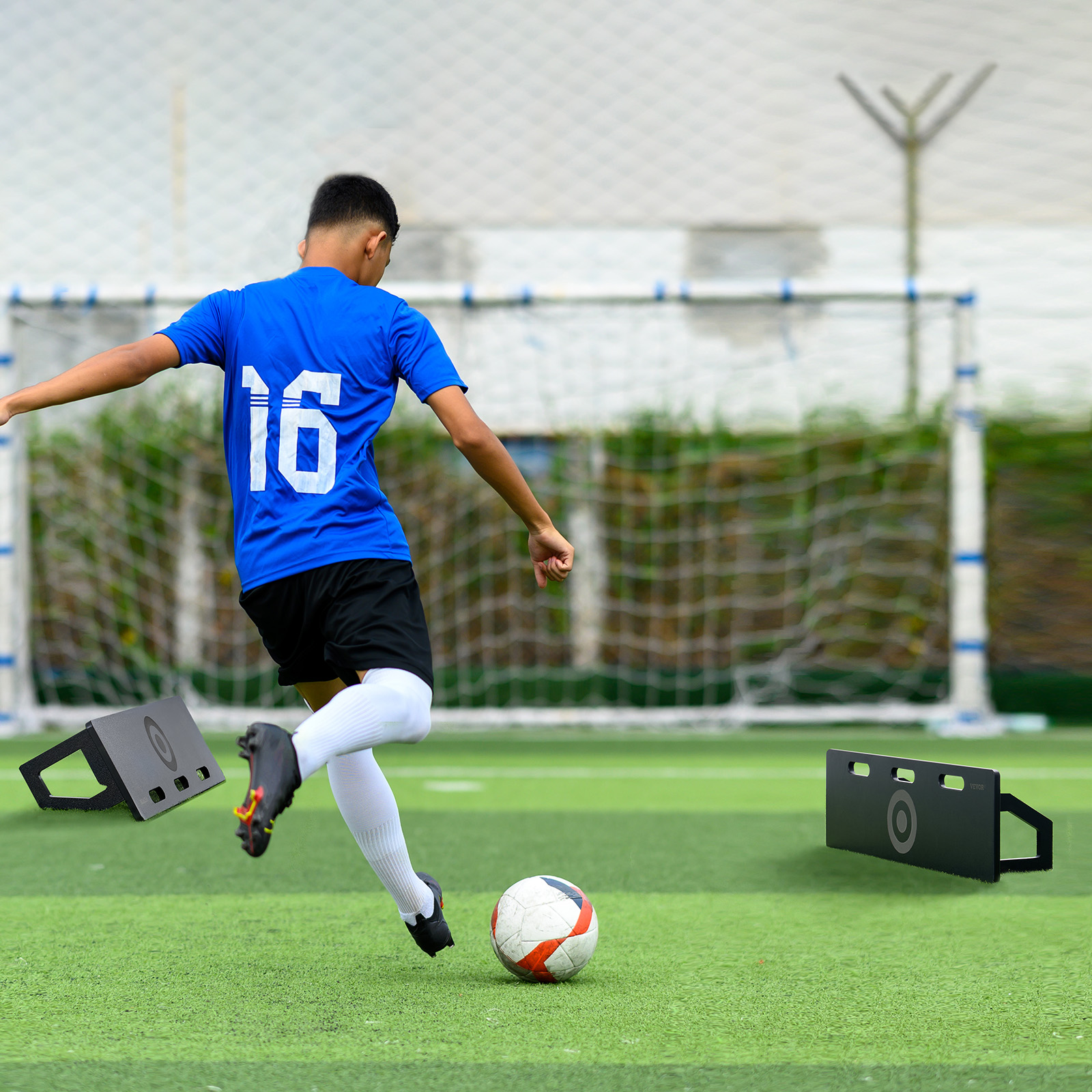 Soccer Rebounder Board/Net 32X12"-7x7' Kick-Back Portable Football Training Gift - Picture 22 of 86