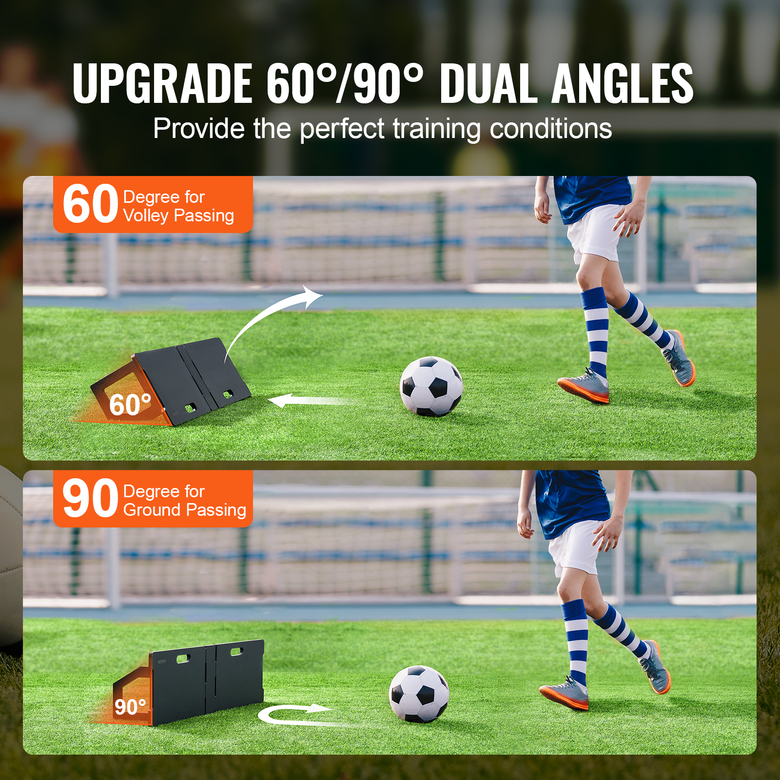 Soccer Rebounder Board/Net 32X12"-7x7' Kick-Back Portable Football Training Gift - Picture 29 of 86