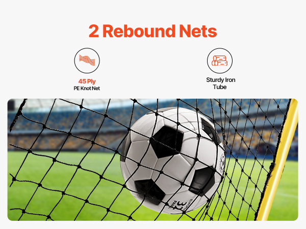 VEVOR Rete da Rimbalzo da Calcio 86,36 x 86,36 cm per Allenamento di VEVOR Rete da Rimbalzo da Calcio 86,36 x 86,36 cm per Allenamento di