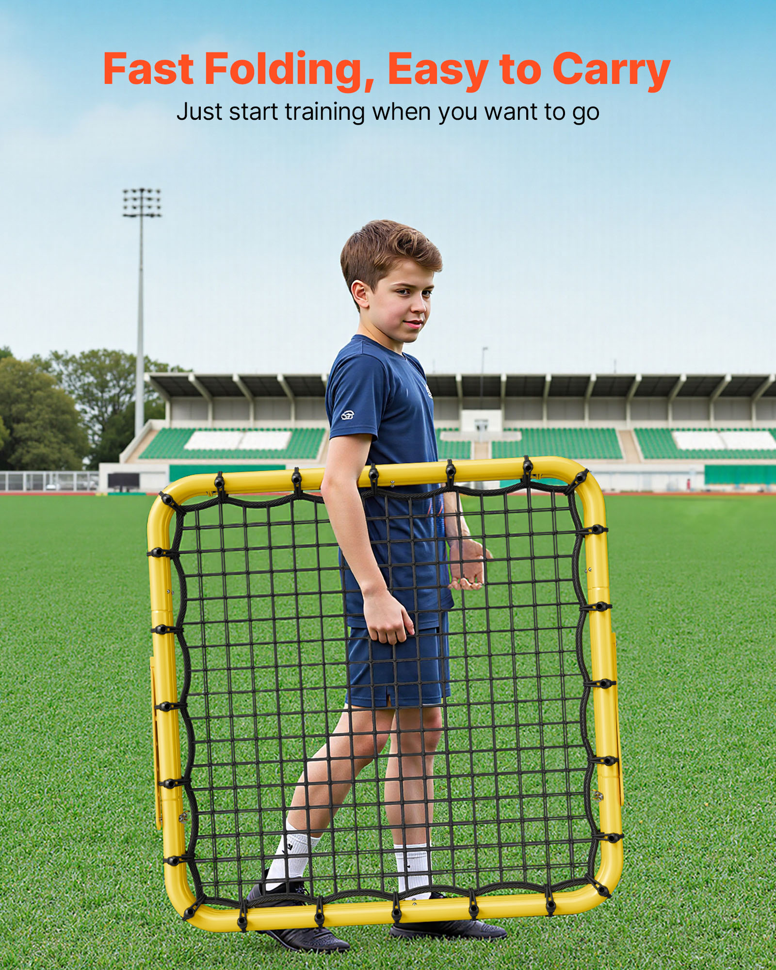 Soccer Rebounder Board/Net 32X12"-7x7' Kick-Back Portable Football Training Gift - Picture 43 of 86