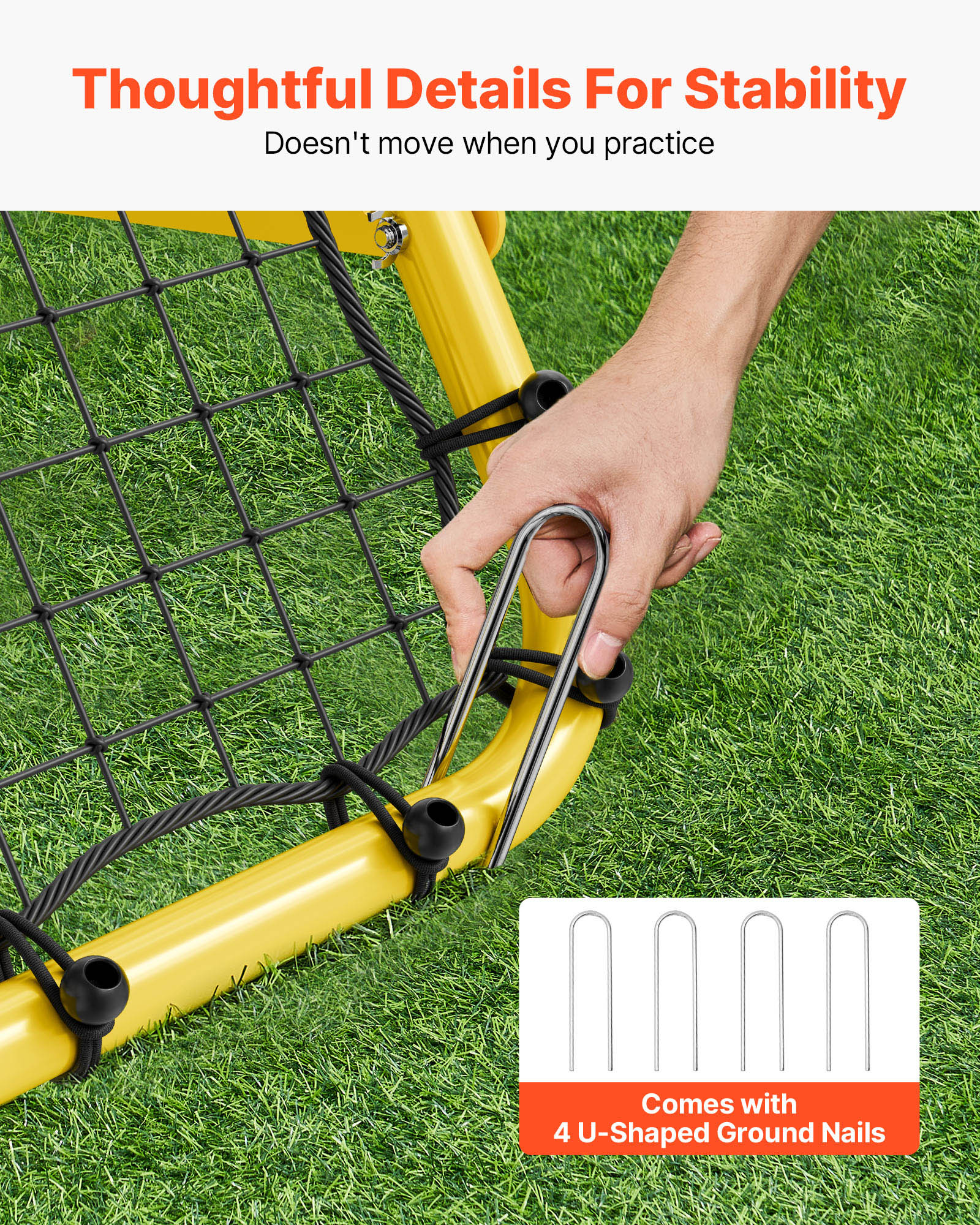 Soccer Rebounder Board/Net 32X12"-7x7' Kick-Back Portable Football Training Gift - Picture 44 of 86