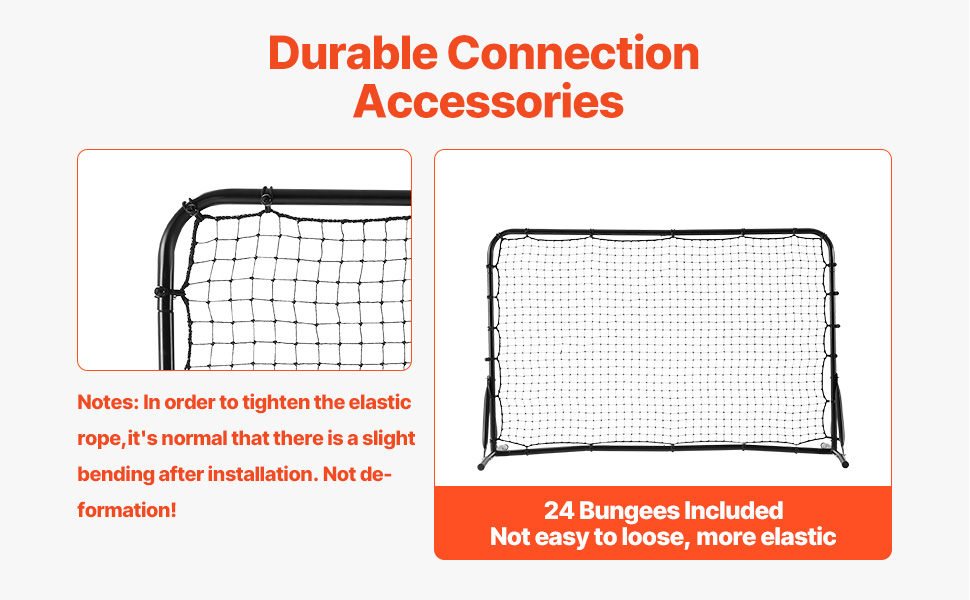 4'x4.5' Soccer Rebounder Net - Adjustable Sports Trainer With Sandbags For Soccer, Baseball, Tennis