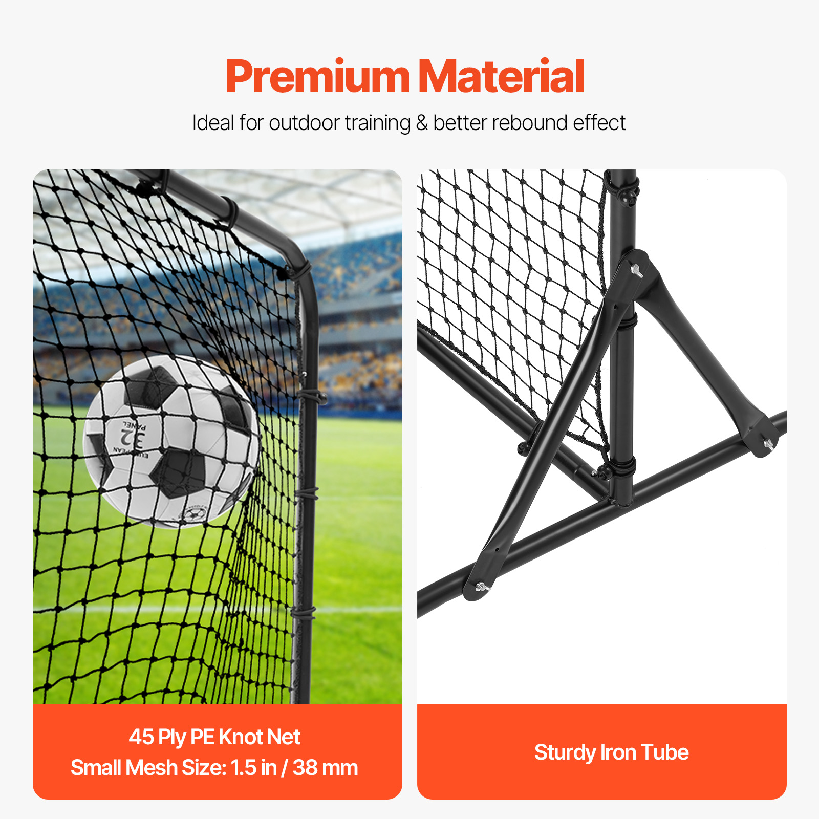 Soccer Rebounder Board/Net 32X12"-7x7' Kick-Back Portable Football Training Gift - Picture 65 of 86