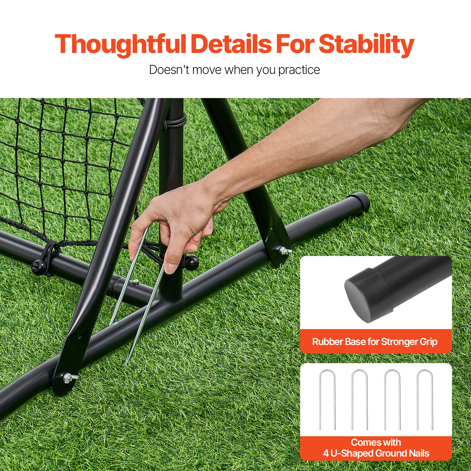 Soccer Rebounder Board/Net 32X12"-7x7' Kick-Back Portable Football Training Gift - Picture 68 of 86