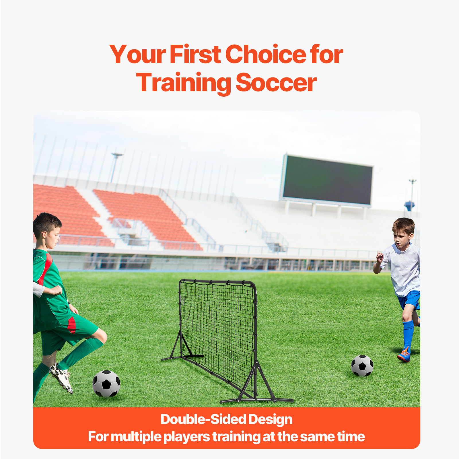 Soccer Rebounder Board/Net 32X12"-7x7' Kick-Back Portable Football Training Gift - Picture 69 of 86