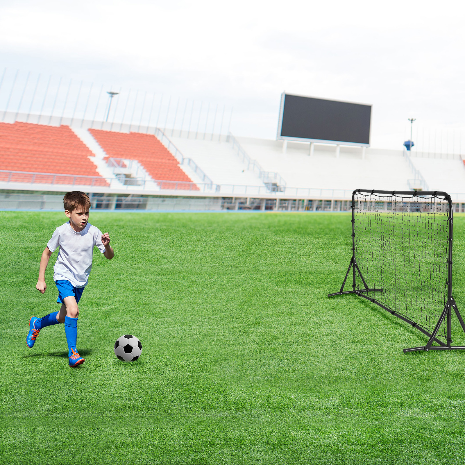 Soccer Rebounder Board/Net 32X12"-7x7' Kick-Back Portable Football Training Gift - Picture 70 of 86