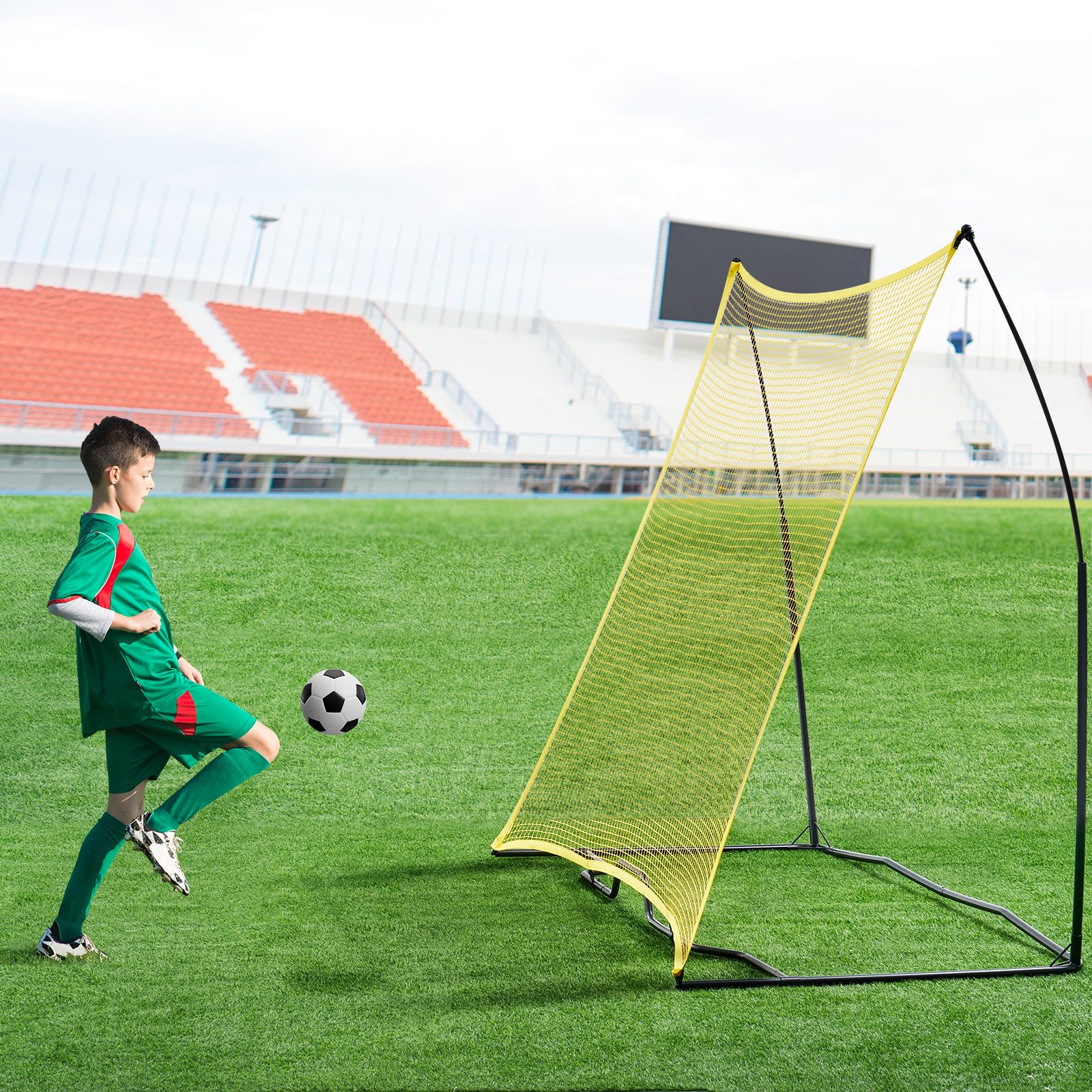Soccer Rebounder Board/Net 32X12"-7x7' Kick-Back Portable Football Training Gift - Picture 82 of 86