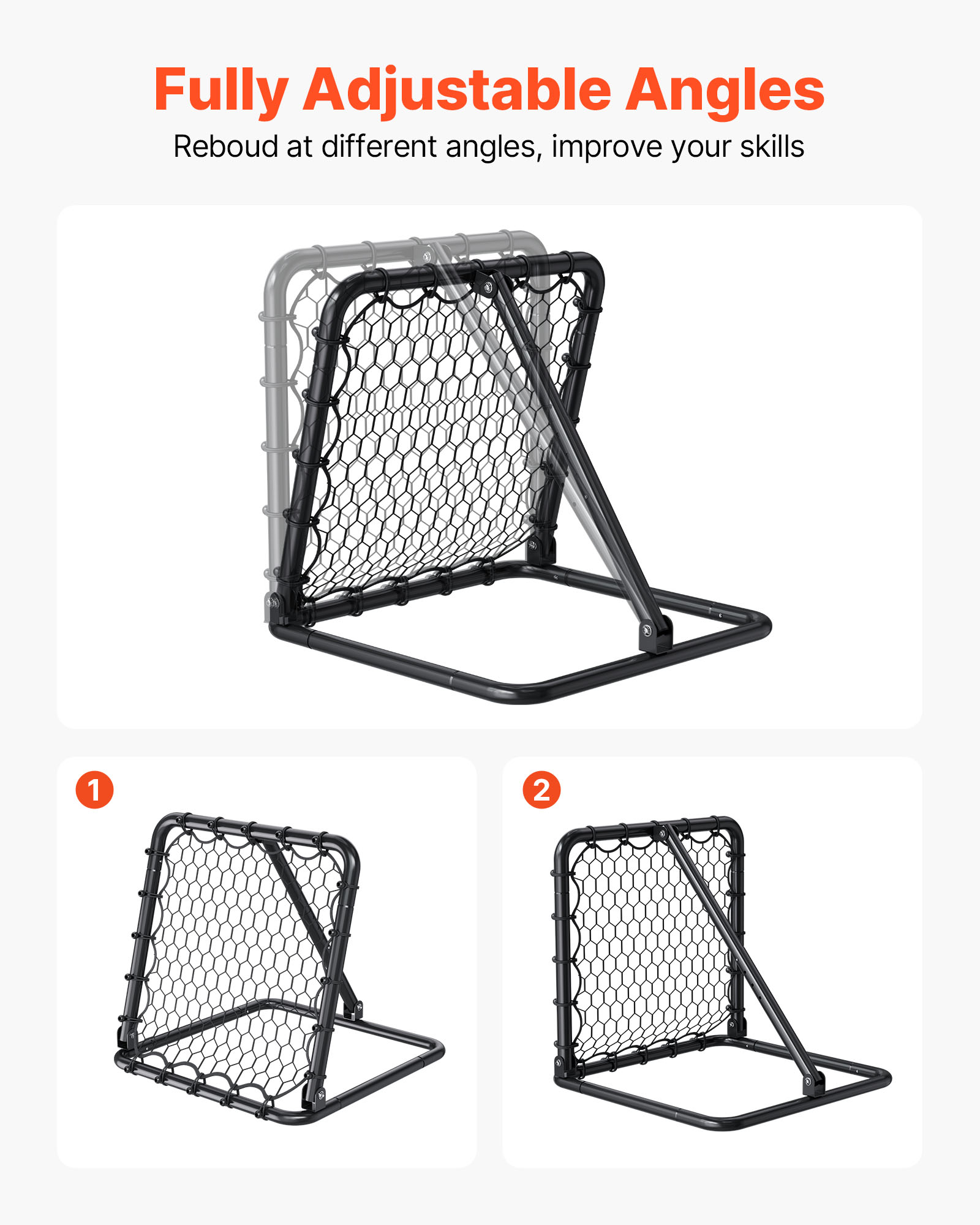 Soccer Rebounder Board/Net 32X12"-7x7' Kick-Back Portable Football Training Gift - Picture 53 of 86