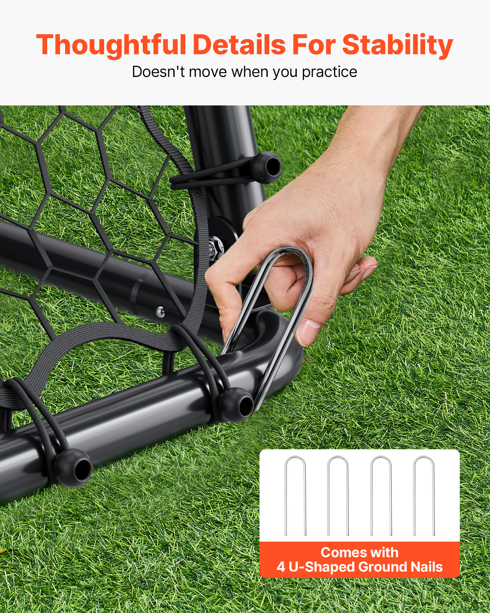 Soccer Rebounder Board/Net 32X12"-7x7' Kick-Back Portable Football Training Gift - Picture 56 of 86