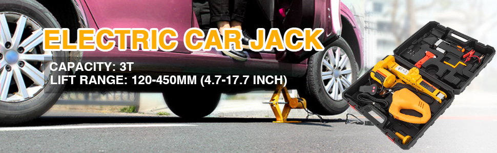 Electric Car Jack, 3 Ton, 12V