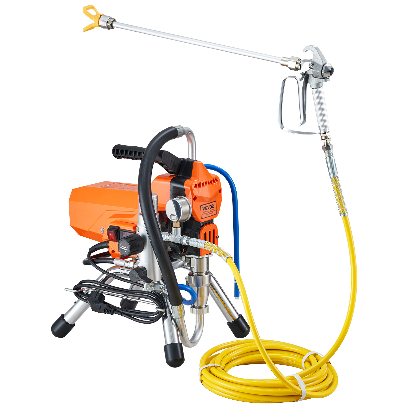 VEVOR High Pressure Airless Sprayer Paint Spray Gun 2200W Paint Sprayer ...