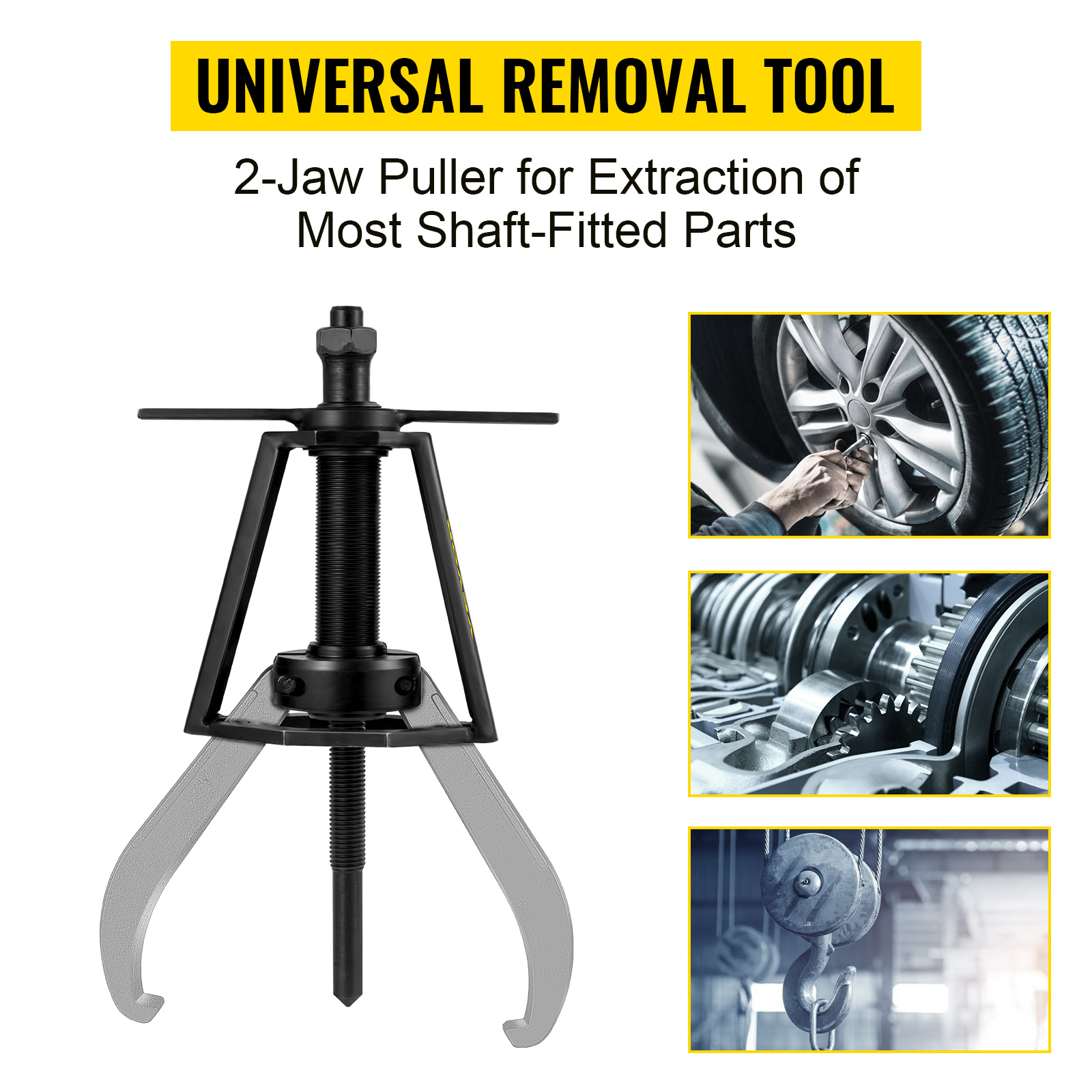 6 Ton/13224 LBS Capacity Manual Puller Pulleys 14-1/2 Overall Length Gear Removal Tools For Slide Gears VEVOR Gear Puller 2 Jaw Puller 14-3/5-21-1/2 Spread Reach and 3-1/5-10-3/5 Spread Range 