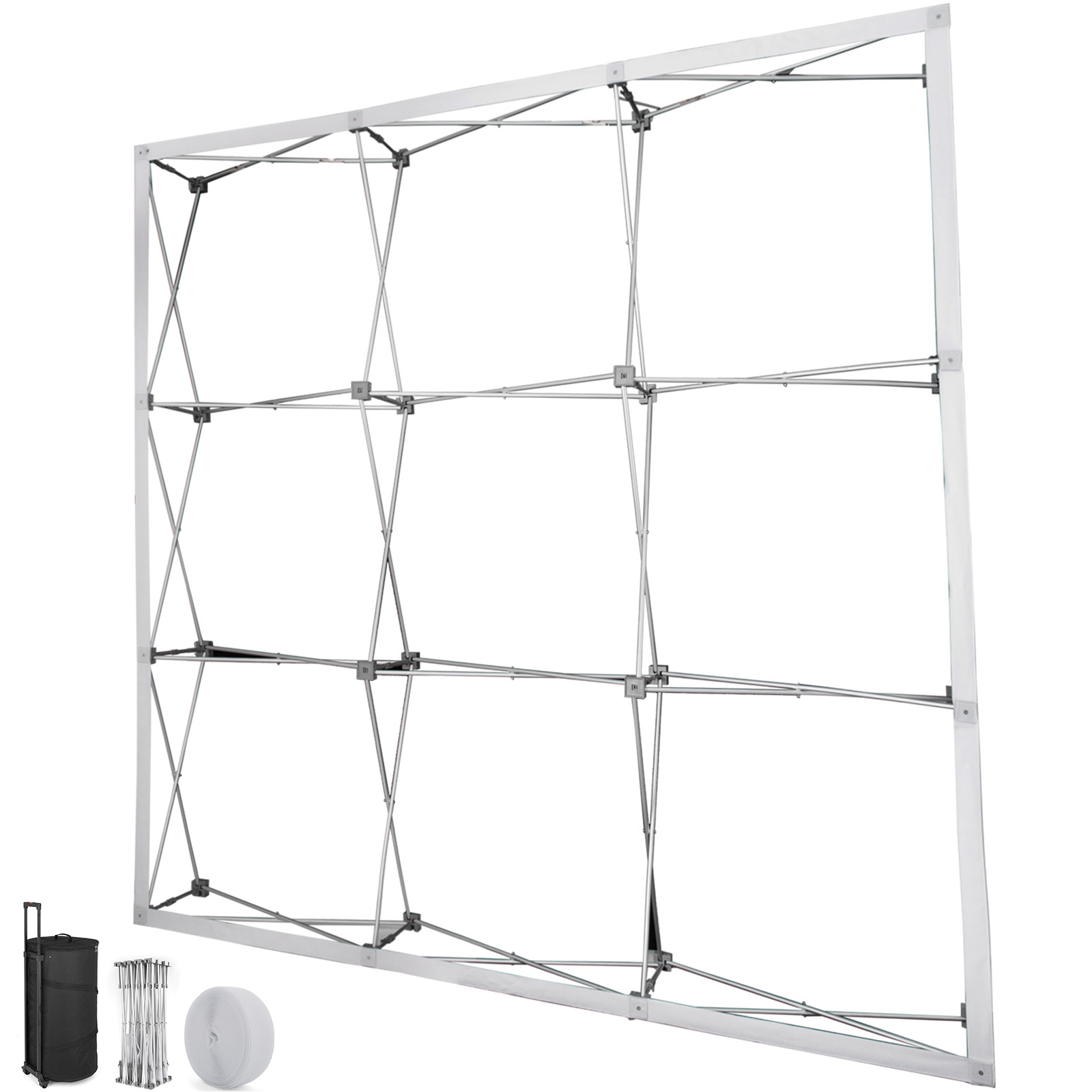 8*8FT Trade Show Display Booth Frame Stand Backdrop Booth Frame USA STOCK 
