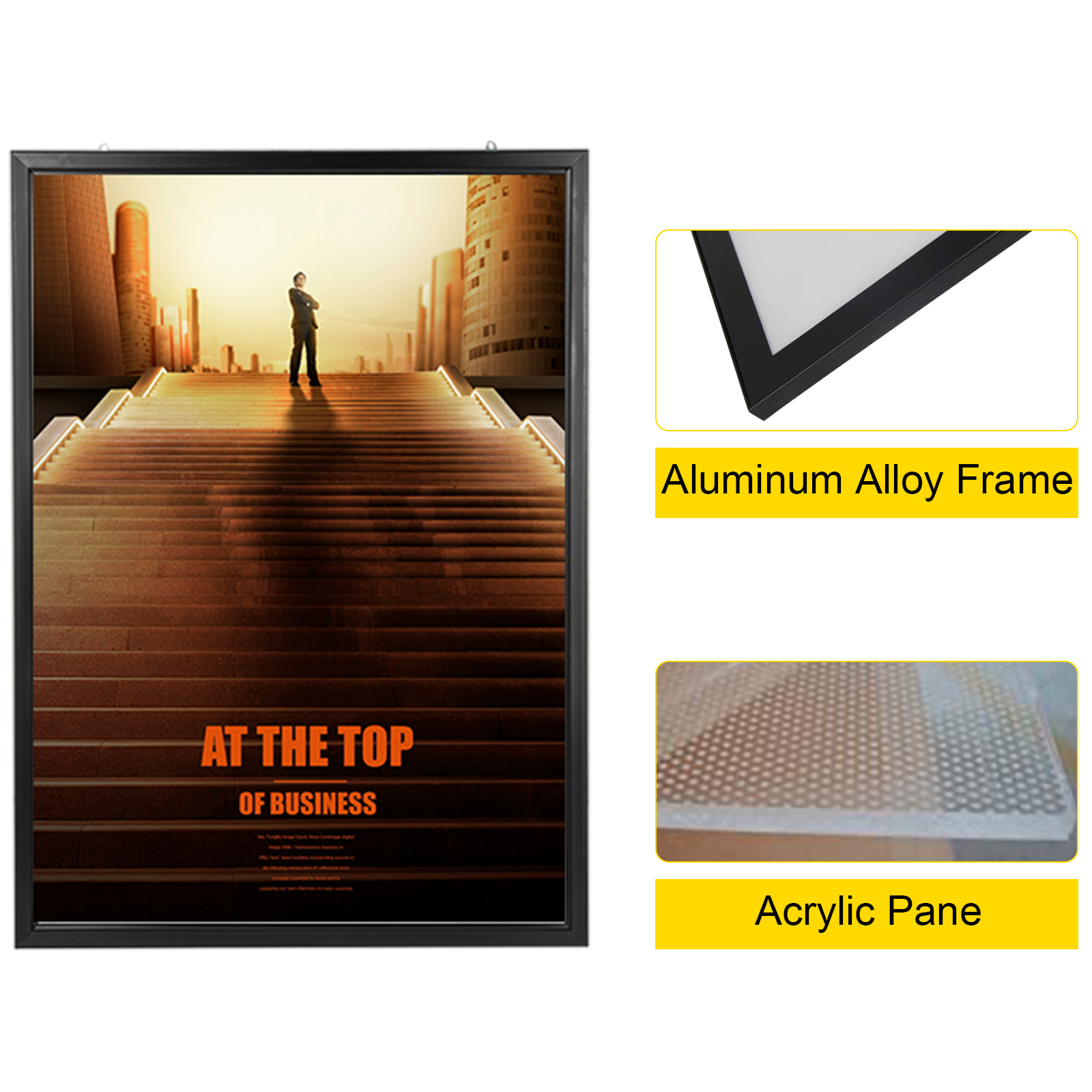 VEVOR 47X33inch LED Movie Poster Frame Slim Snap Aluminum LED Light Box ...