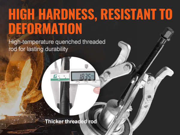 thumbnail image 2 of 4-Piece Gear Puller Set – 3, 4, 6 & 8 Inch – 3-Jaw Bearing Puller – Mechanic Tool 2 of 6