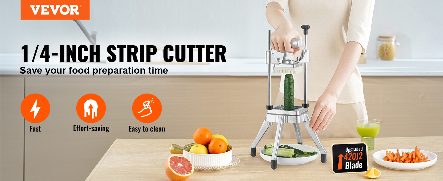 VEVOR Commercial Onion Slicer Fruit Vegetable Cutter With 1/4 Blades  Manual