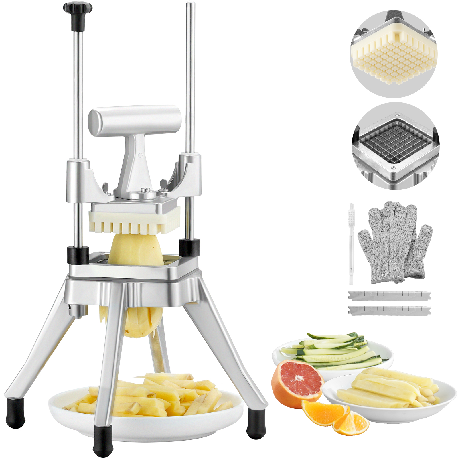 VEVOR Commercial Vegetable Cutter Chopper 1/2/1/4/3/8inch Fruit Vegetable Dicer