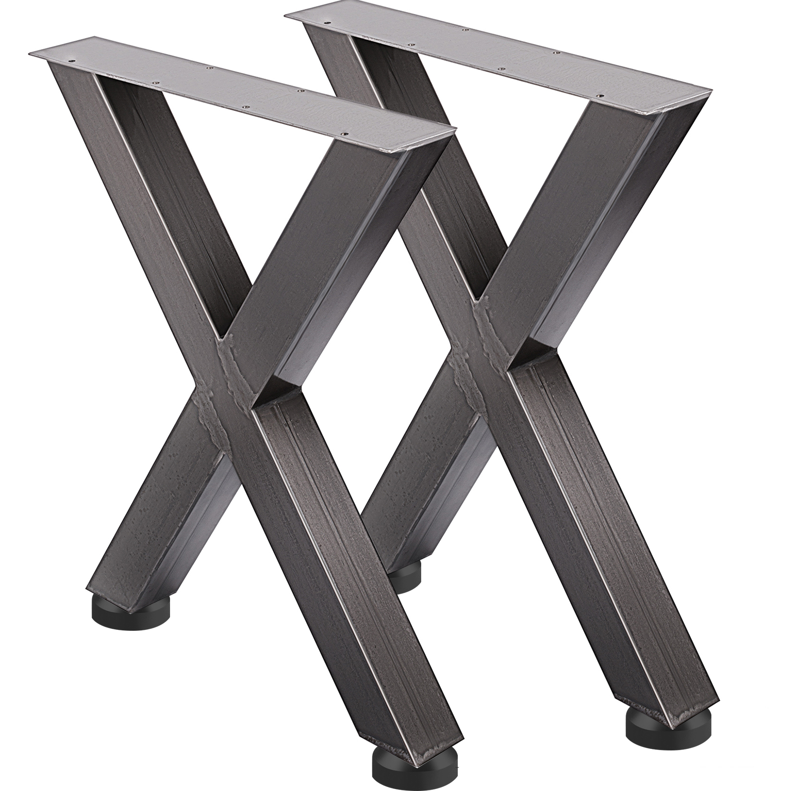 2X Heavy Duty Steel Legs Industrial Design Box Shape Bench Wide Table Legs 