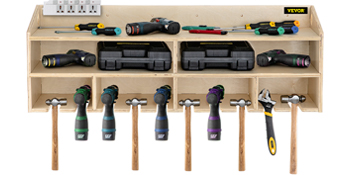 Organizador de herramientas eléctricas, soporte de pared para 8 taladros, 4  capas de metal resistente, organizador de herramientas de garaje y