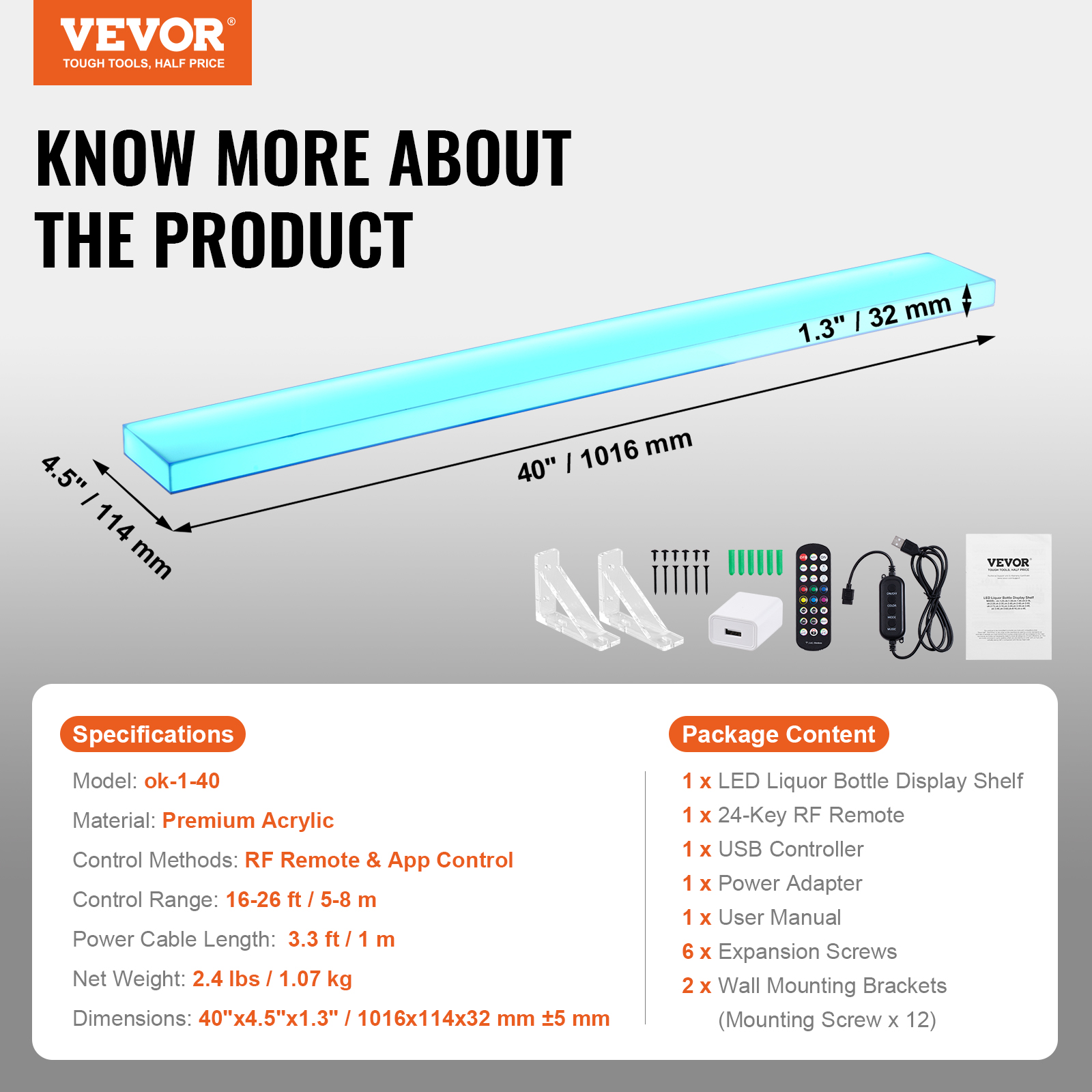 16/48/72"1-4 Steps LED Lighted Liquor Bottle Display Bar Shelf App Control - Picture 33 of 134