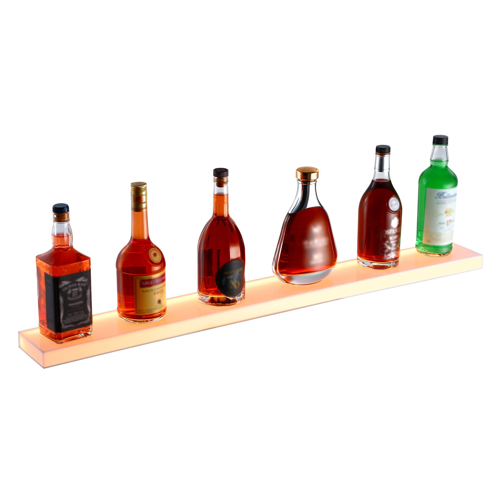16/48/72"1-4 Steps LED Lighted Liquor Bottle Display Bar Shelf App Control - Picture 37 of 134