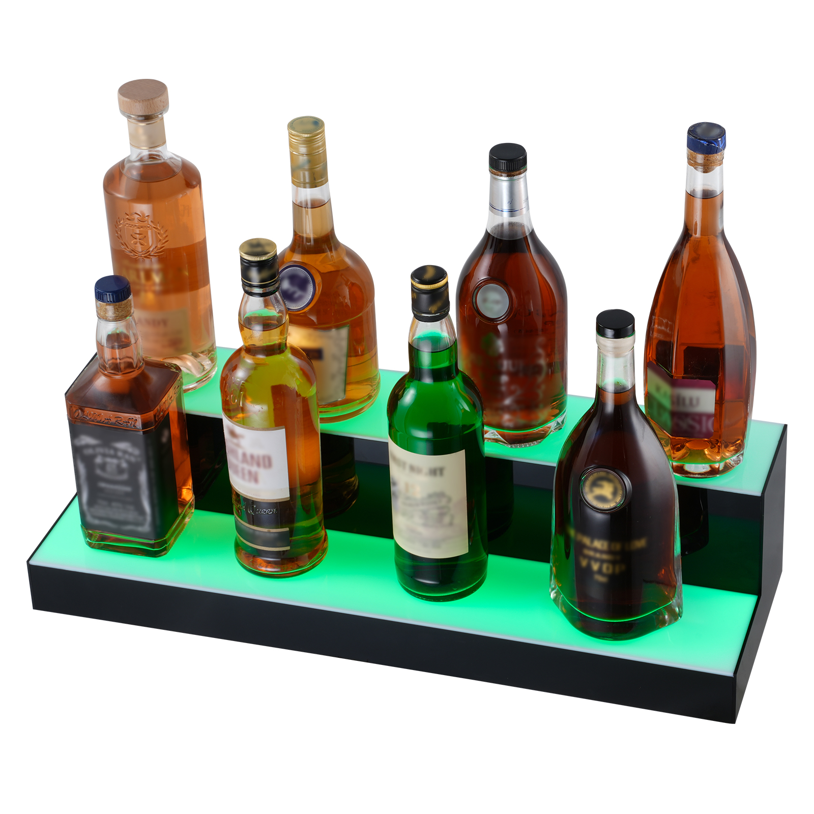 16/48/72"1-4 Steps LED Lighted Liquor Bottle Display Bar Shelf App Control - Picture 96 of 134