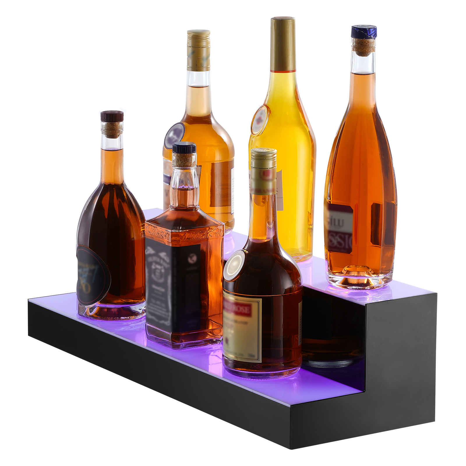 16/48/72"1-4 Steps LED Lighted Liquor Bottle Display Bar Shelf App Control - Picture 98 of 134