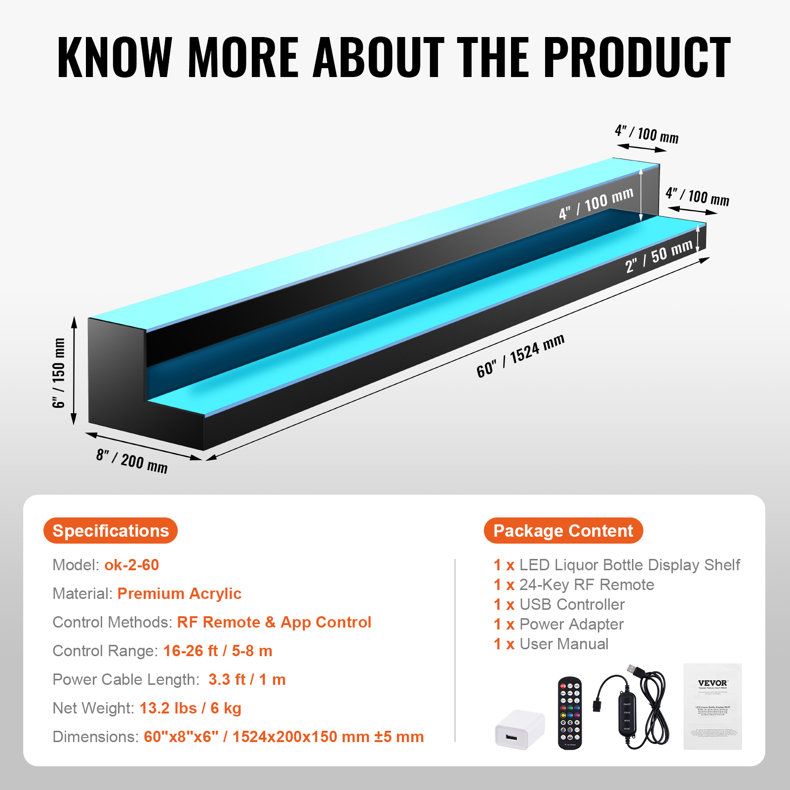 16/48/72"1-4 Steps LED Lighted Liquor Bottle Display Bar Shelf App Control - Picture 80 of 134