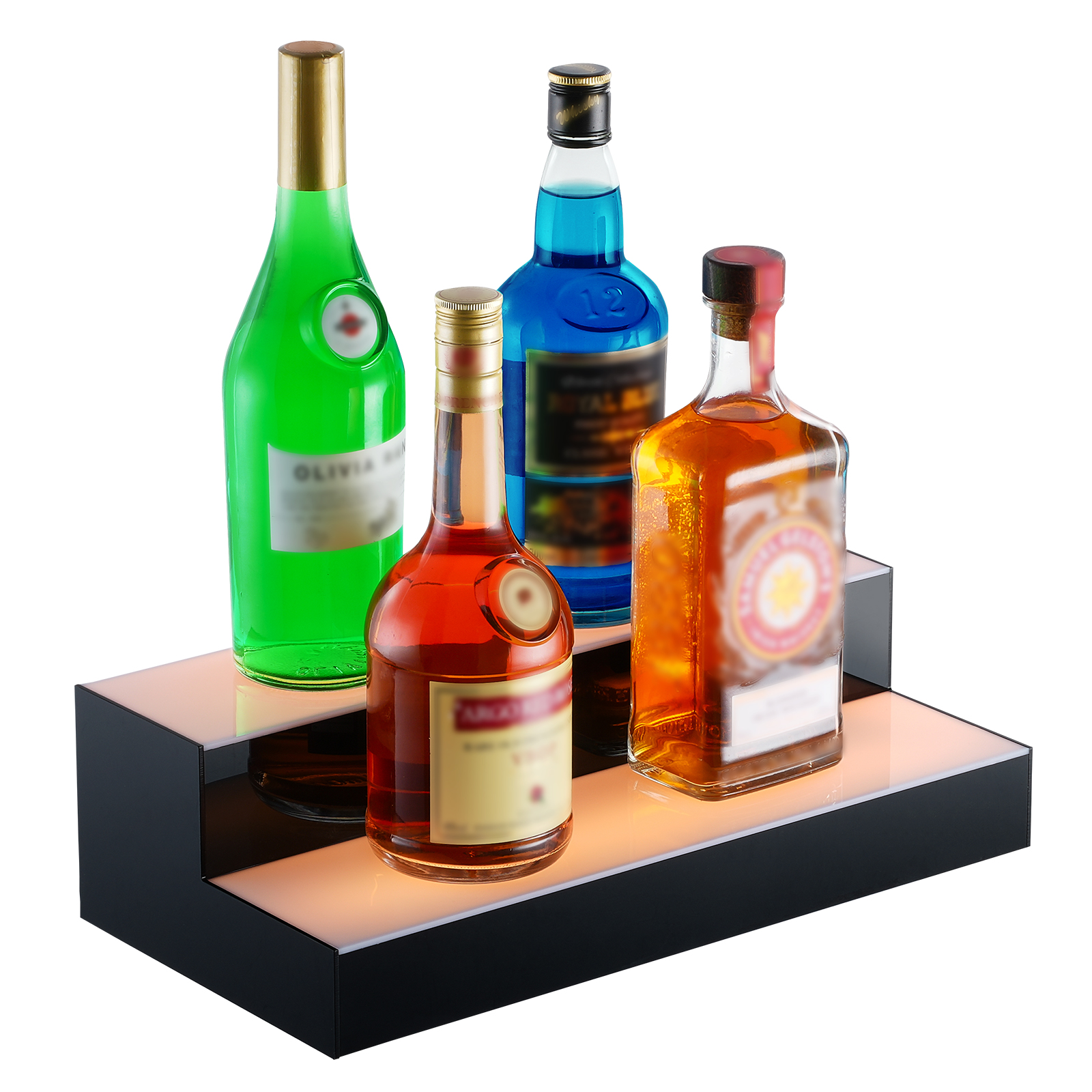 16/48/72"1-4 Steps LED Lighted Liquor Bottle Display Bar Shelf App Control - Picture 73 of 134