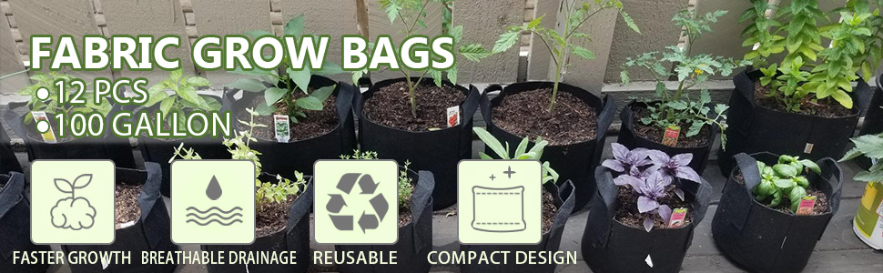 2pcs 10 Gallon Grow Bags NonWoven Pots Garden Vegetable Planting Bags for  Potato | eBay