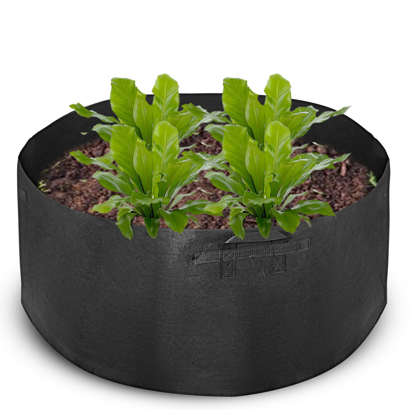 5Pcs 5Pack Black Fabric Grow Pots Breathable Plant Bags Smart Plant with handle 