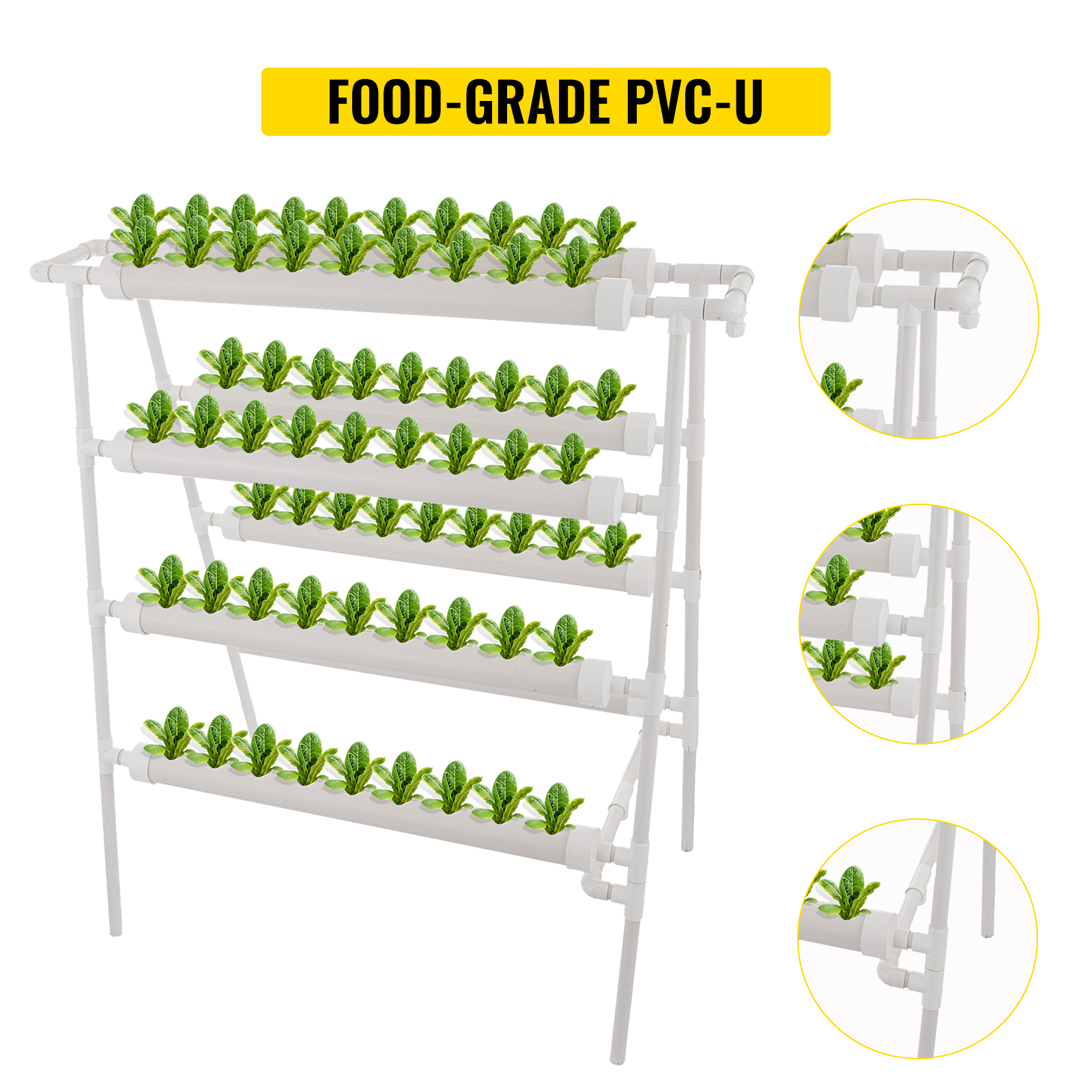 Details about   66 Holes Hydroponic Site Grow Kit Vegetable System Stainless Steel Holder USA