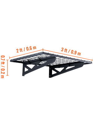 Scaffali Per Garage VEVOR - 2 Pezzi, 91.5x61 Cm, Capacità 113.4 Kg, Montaggio A Parete - Foto 11