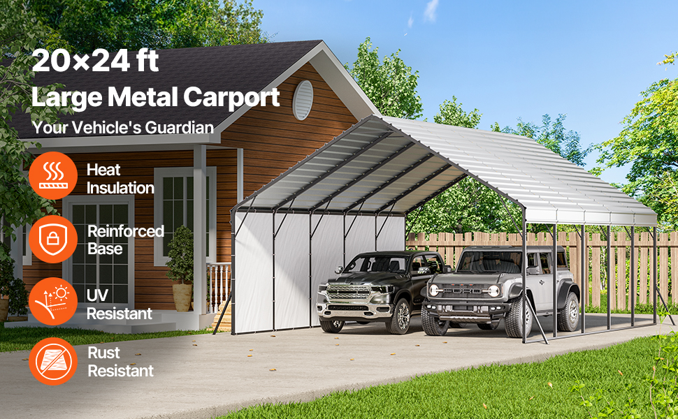 Heavy Duty Carport 20 x 24 FT