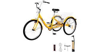 Bicicletas de 3 ruedas con engranajes para adultos, triciclo de 3