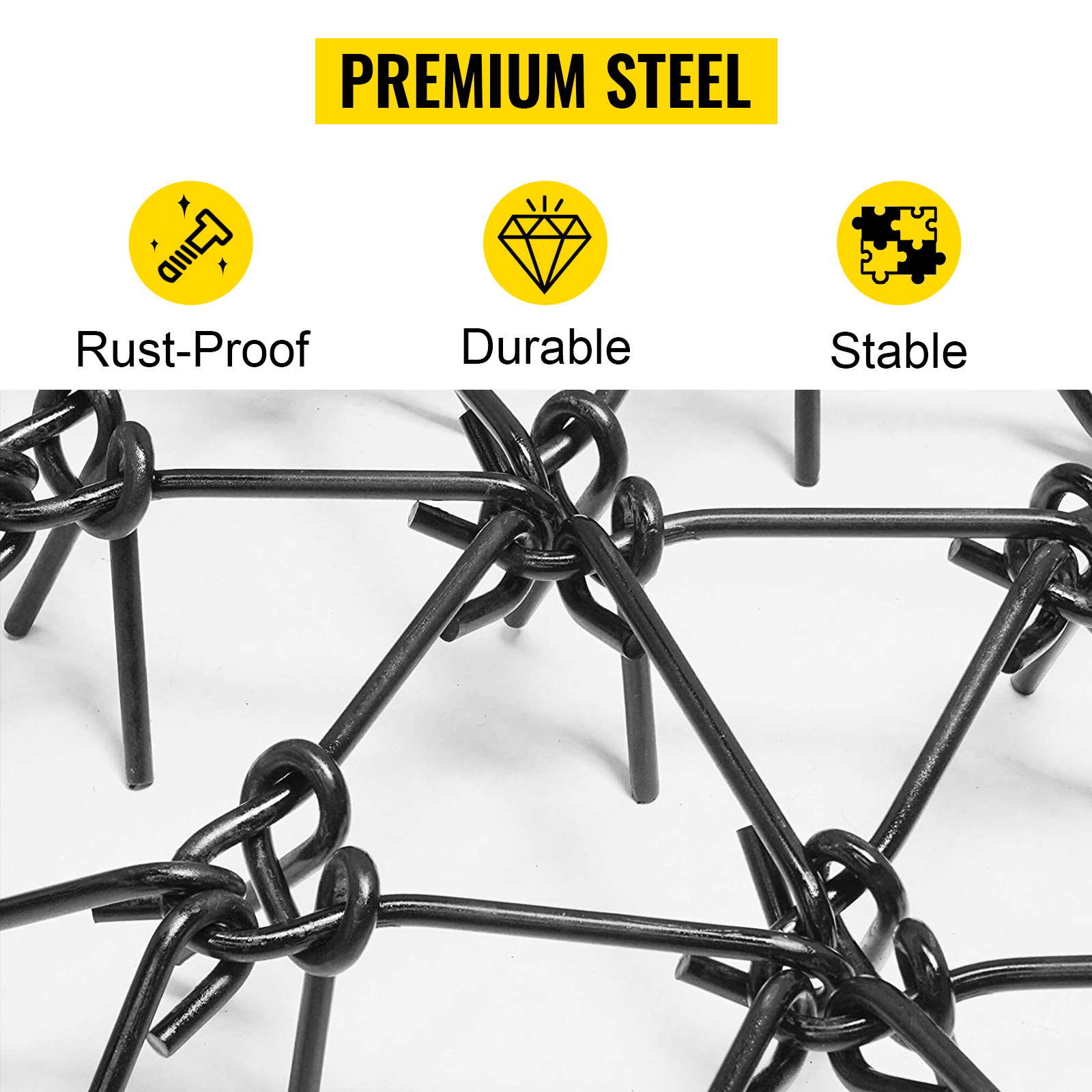 Vevor Drag Harrow Atv Lawn Rake 4'x 4' Chain Field Drag For Landscape