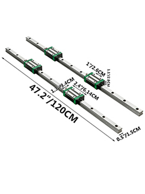 Linear Rails,2pcs,HSR15-1200 mm